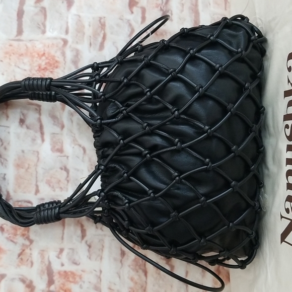 New Nanushka Naiya Net Faux-Leather Bag - Picture 6 of 15